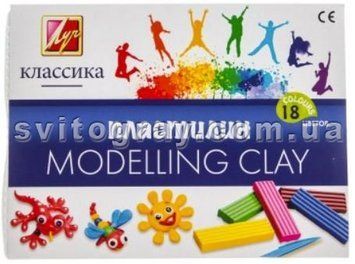 Пластилін ЛУЧ "Класика", 18 кольорів 360 гр.