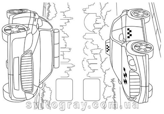 Малюй та розфарбовуй за зразком. Спеціальний транспорт (наліпка-зразок)