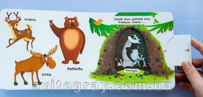 Первая книжка с подвижными элементами. Лесные животные
