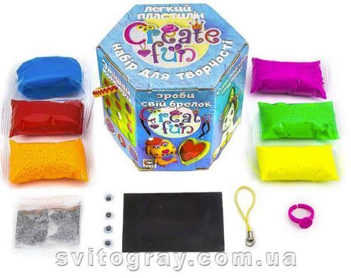 Набір легкого пластиліну для креативної творчості Create fun ТМ Moon light clay блакитний